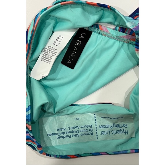 La Blanca Crystal Cove Twist Front Push-up Crossback Bikini Set - Picture 6 of 7